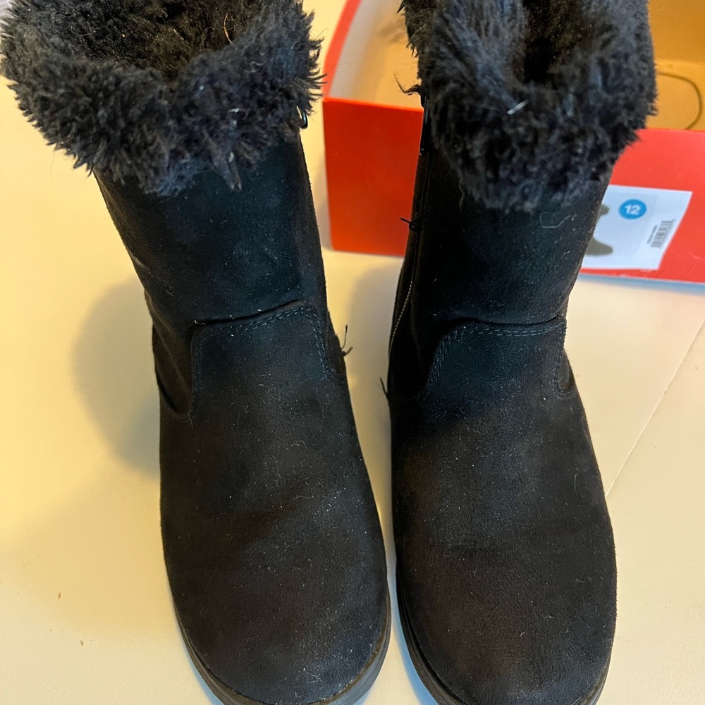 Cat & Jack Black Kids Boots